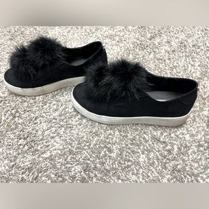 Steve Madden Slip-On Shoes with Fur Poms size 7.5 Used
